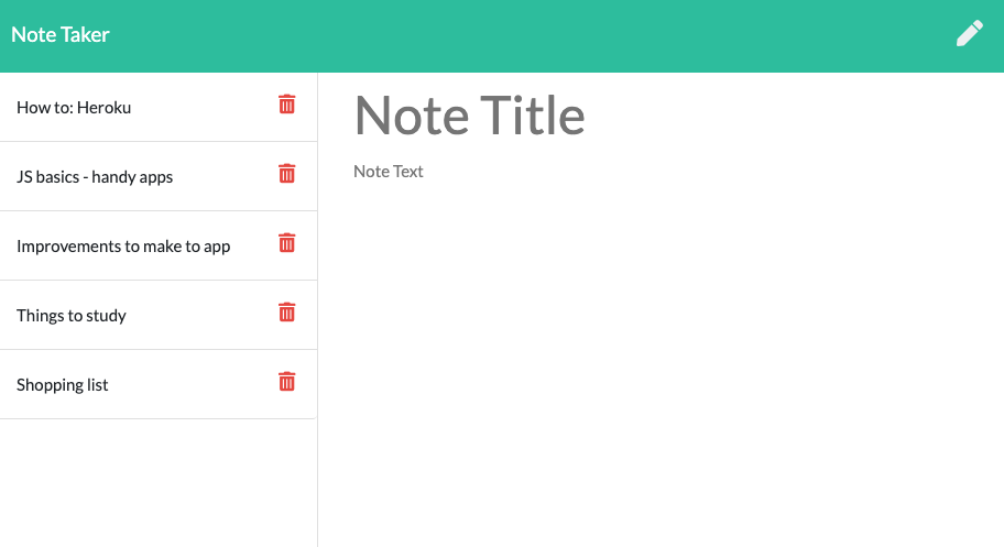 note taking app screenshot